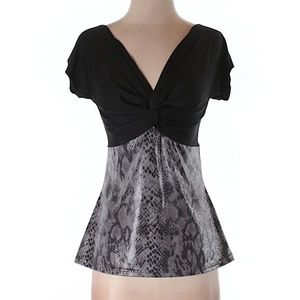 CASTING Short Sleeve v-neck patterned Top